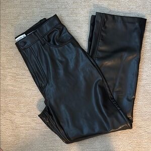 Abercrombie & Fitch Jet Black Leatherette Trousers